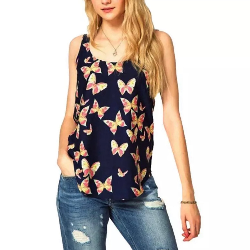 **NEW** So Comfortable Summer Tank Top with butterfly prints